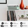 Record Player for Vinyl with Speakers Turntable Vinyls Records Belt-Driven Turntables 3-Speed 3 Size Wireless Bluetooth Headphone AUX-in RCA Line LP Vinyl Players Auto Stop New Sleek Pale Green view 4