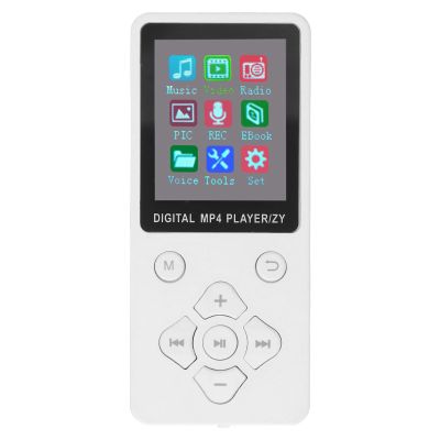 MP4 Music Player, 32GB Portable HiFi MP3 Player with Color Screen, Support AMV Video, Stylish Noise Canceling Recorder for Entertainment and Gym Fitness (White)
