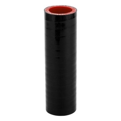 X AUTOHAUX Straight Coupler Silicone Hose 1.1" ID 5" Length 0 Degree Universal Car Silicone Hose Coolant Hose 4-Ply 5mm Thickness Air Intake/Turbo/Intercooler Piping Tube Black Red 1 Pcs