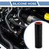 X AUTOHAUX Straight Coupler Silicone Hose 1.1" ID 5" Length 0 Degree Universal Car Silicone Hose Coolant Hose 4-Ply 5mm Thickness Air Intake/Turbo/Intercooler Piping Tube Black Red 1 Pcs view 2