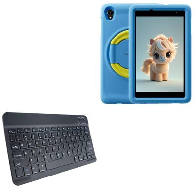 BoxWave Keyboard Compatible with Blackview Tab A5 Kids - SlimKeys Bluetooth Keyboard, Portable Thin with Chiclet-Style Keys - Jet Black