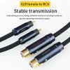 LEOSP 4N Sterling Silver Male Female to Audio Cable Power Amplifier to CD Player Microphone Adapter Cable(1 Meters) view 3