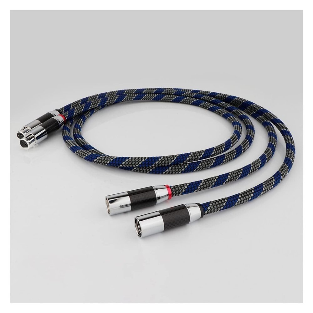 LEOSP 1 Pair 3 Pin HiFi Interconnect Cable (Male) to (Female) HiFi Balanced Audio Cable Microphone Cable Mic Wire(0.5 Meters)