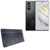 BoxWave Keyboard Compatible with Hi nova 10 - SlimKeys Bluetooth Keyboard, Portable Thin with Chiclet-Style Keys - Jet Black view 1