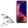 BoxWave Adapter Compatible with BLU J12 - Micro SD Card miniReader, USB Type-C OTG Reader USB3.0 Adapter Keychain - Metallic Silver view 1