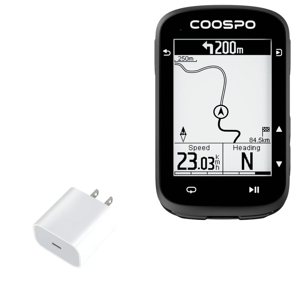BoxWave Charger Compatible with Coospo REALROAD CS500 GPS Bike Computer - PD GAN miniCube (30W), 30W Tiny PD GAN Type-C Wall Charger - Winter White