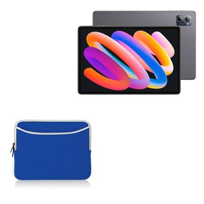 BoxWave Case Compatible with N-one NPadQ - SoftSuit with Pocket, Soft Pouch Neoprene Cover Sleeve Zipper Pocket - Super Blue