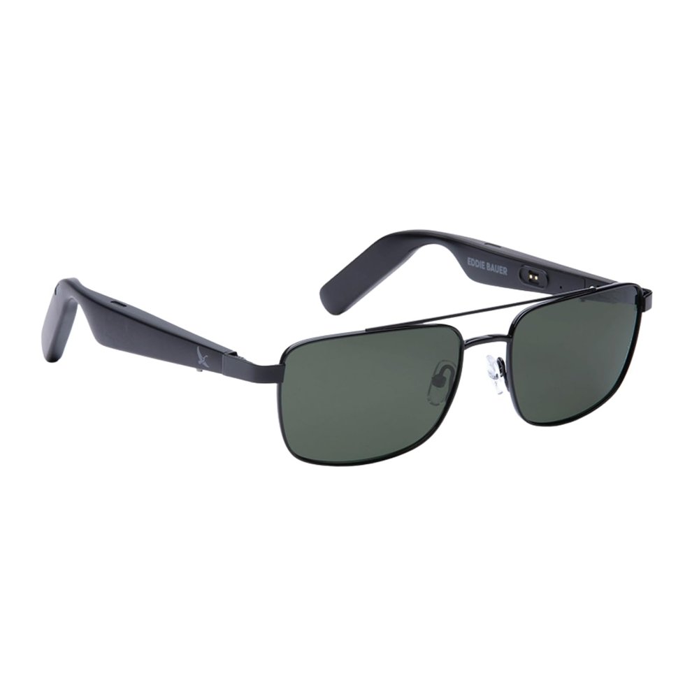 Eddie Bauer Smart Glasses for Men Bluetooth Smart Glasses with UV400 Polarized Lenses, Open Ear Speakers & Microphone Navigator (Standard)