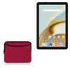 BoxWave Case Compatible with Vortex ZTAB10 - SoftSuit with Pocket, Soft Pouch Neoprene Cover Sleeve Zipper Pocket - Crimson Red view 1