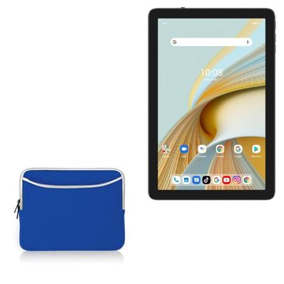 BoxWave Case Compatible with Vortex ZTAB10 - SoftSuit with Pocket, Soft Pouch Neoprene Cover Sleeve Zipper Pocket - Super Blue