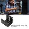 QANYEGN 2.5in HDD Mounting Rack, Aluminium Alloy Hollow Hard Drive Storage Bracket, Hard Drive Cage for 2.5in IDE HDD SSD (Black) view 3