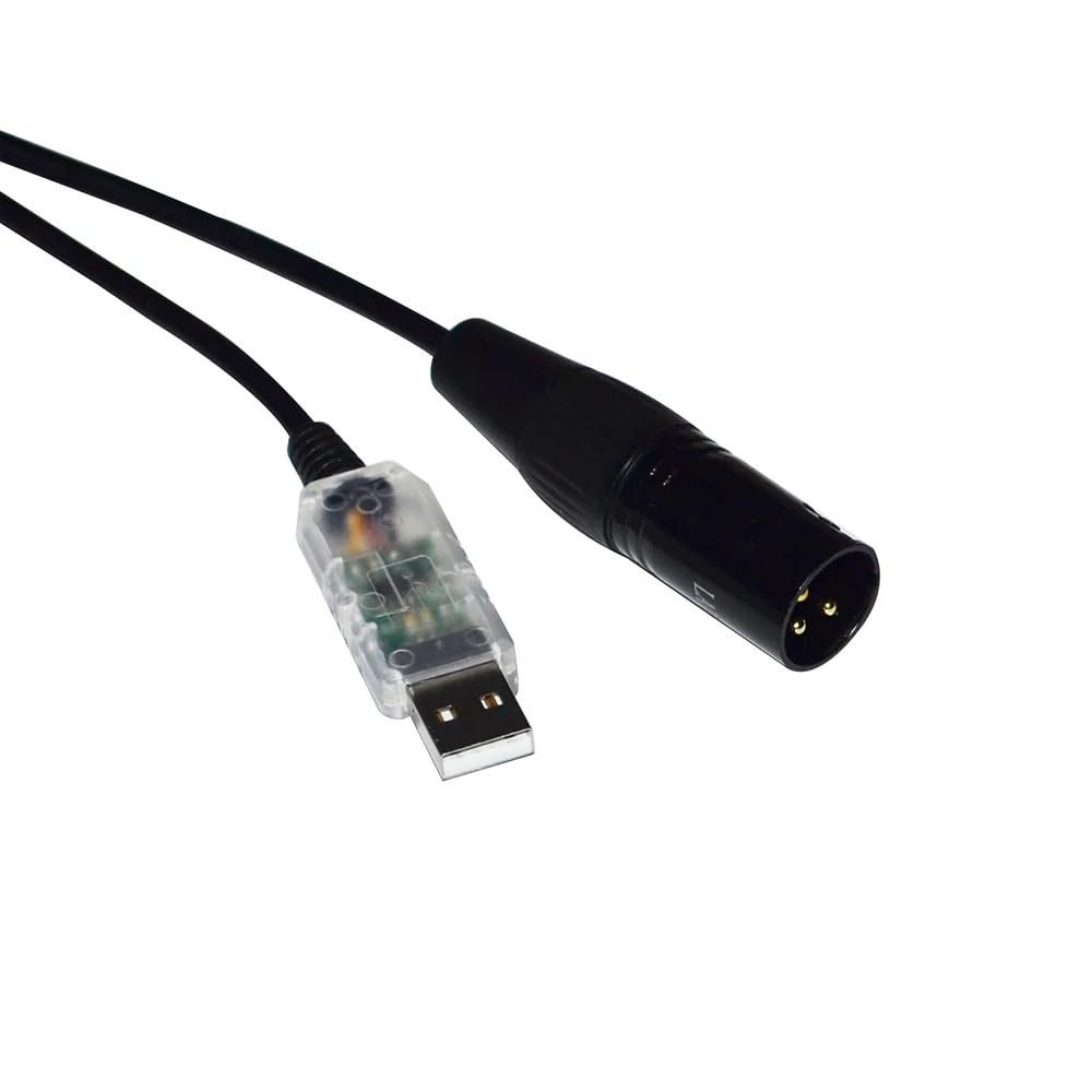 FTDI FT232RL USB to XLR 3-pin Male Converter RS485 Serial Cable for XTA Audio Processor to PC I/O Communication K2-ADE Adapter(1M,Color C)