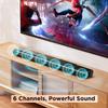 Hiwill 2.2ch Dolby Soundbar for Smart TV, 200W Peak Power, 6 Drivers - 2 SUBWOOFER/ 2 Tweeter Build-in, Deep Bass/Clear Voice, 3D Surround Speakers w/HDMI ARC/Opt/BT 5.3, TV/PC Sound Bar-35.4" Long view 3