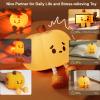 FRAGRANTGARDEN 2024 Cute Pumpkin Night Light, Touch Lamp with 3 Brightness Levels, Soft Silicone Rechargeable Warm Light for Women and Kids (G-Pumpkin+Rabbit+Pig) view 4