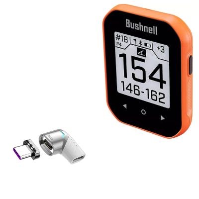 BoxWave Adapter Compatible with Bushnell Phantom 3 Slope GPS - MagnetoSnap PD Angle Adapter, Magnetic Charging Connector Device Saver - Metallic Silver