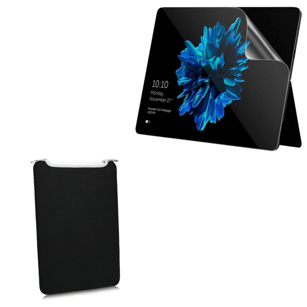 BoxWave Case Compatible with Eve V (12.3 in) - SlipSuit, Soft Slim Neoprene Pouch Protective Case Cover - Jet Black