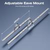 Eave Antenna Mount Bracket Kit 304 Stainless Steel with Adjustable Eave Brace 45"-60" for TV FM CB Antenna Mast Pole Installation,Standoff 4" from Wall view 2