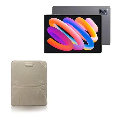 BoxWave Case Compatible with N-one NPadQ - Velvet Pouch Stand, Velour Slip Sleeve Built-in Foldable Kickstand - Tan