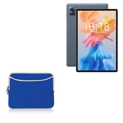 BoxWave Case Compatible with N-one NPad Y1 - SoftSuit with Pocket, Soft Pouch Neoprene Cover Sleeve Zipper Pocket - Super Blue