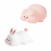 FRAGRANTGARDEN 2024 New Cute Pumpkin Night Light, Pumpkin Touch Lamp with 3 Levels of Brightness, Soft Silicone Rechargeable Warm Night Light for Woman and Kids (E-Rabbit+Pig) view 1
