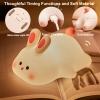 FRAGRANTGARDEN 2024 New Cute Pumpkin Night Light, Pumpkin Touch Lamp with 3 Levels of Brightness, Soft Silicone Rechargeable Warm Night Light for Woman and Kids (E-Rabbit+Pig) view 3