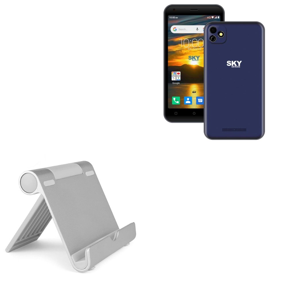 BoxWave Stand and Mount Compatible with Sky Devices Elite D5 - VersaView Aluminum Stand, Portable, Multi Angle Viewing Sturdy