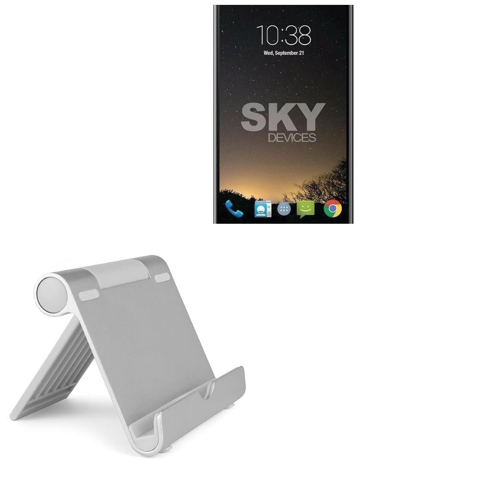 BoxWave Stand and Mount Compatible with Sky Devices Elite B5 - VersaView Aluminum Stand, Portable, Multi Angle Viewing Sturdy
