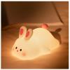 FRAGRANTGARDEN 2024 New Cute Pumpkin Night Light, Pumpkin Touch Lamp with 3 Levels of Brightness, Soft Silicone Rechargeable Warm Night Light for Woman and Kids (B-Rabbit) view 1