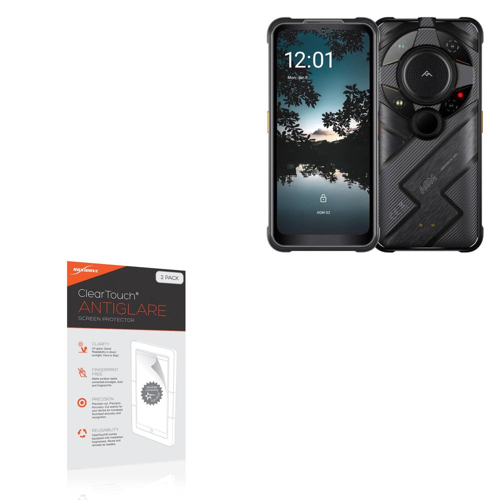 BoxWave Screen Protector Compatible with AGM G2 Guardian - ClearTouch Anti-Glare (2-Pack), Anti-Fingerprint Matte Film Skin