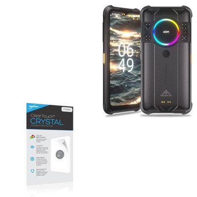 BoxWave Screen Protector Compatible with AGM H5 Pro - ClearTouch Crystal (2-Pack), HD Film Skin - Shields from Scratches