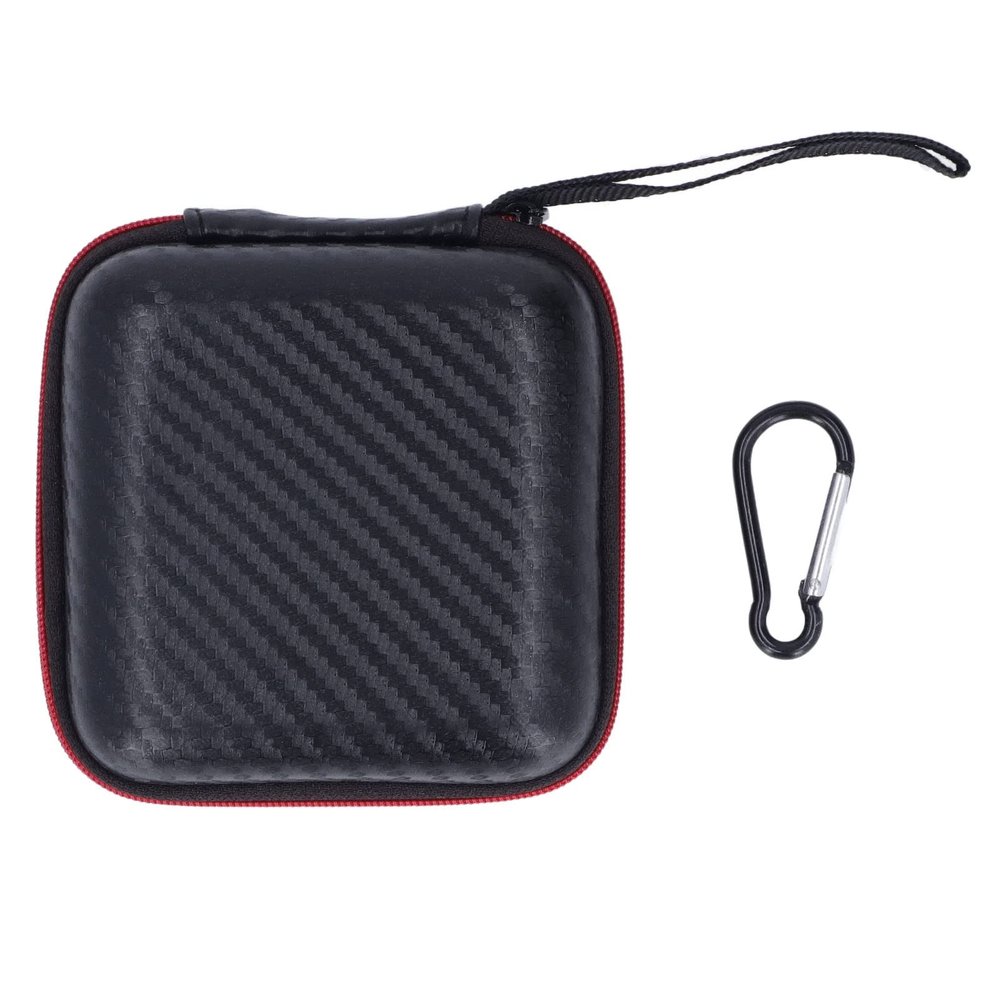 Action Camera Carrying Case, Mini Camera Carrying Case PU High Texture Protective Mini Carrying Case with Hanging Buckle for Hiking Climbing Cycling Outdoor Sports