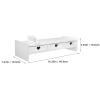 Tofficu Computer Desk Stand with Drawer, Desktop Monitor Riser with Storage, Laptop Shelf Shelves Organizer for Keyboard Storage (White) view 2