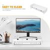 Tofficu Computer Desk Stand with Drawer, Desktop Monitor Riser with Storage, Laptop Shelf Shelves Organizer for Keyboard Storage (White) view 3