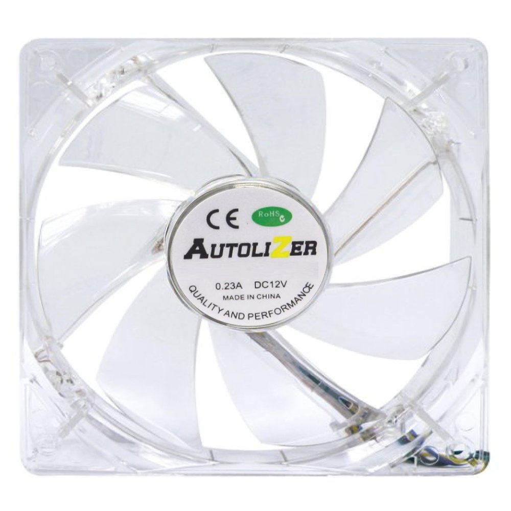 120mm White LEDs PC Fans, Sleeve Bearing Silent Cooling Fan for Computer PC Cases, CPU Coolers