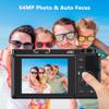 Cameras for Photography 12X Optical Zoom: 64MP 4K Digital Camera with 1/2.8-Inch Sensor, Auto-Focus Video Camera Built-in Wi-Fi Includes 64GB Memory Card view 4