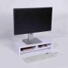 HAOHIZE Monitor Stand, 2 Tier Wood Monitor Stand Monitor Riser Lcd Tv Laptop Rack Computer Screen Riser Shelf Computer Desk Organizer For Laptop Computer view 1