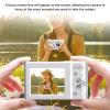 2.7K Digital Camera, 8X Zoom Video Camera Camcorder Autofocus with 2.4 Inch Screen, 48MP Portable Travel Camera Support 128GB for Selfie Vlogging (Silver) view 4