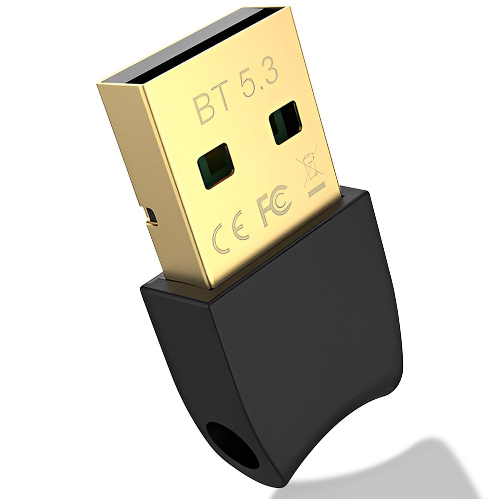 5.3 Bluetooth Adapter for PC, Wansurs Bluetooth Dongle, Plug & Play for Windows 11/10, Bluetooth Transmitter & Receiver for Keyboard/Mouse/Headphone/Speakers/Printer
