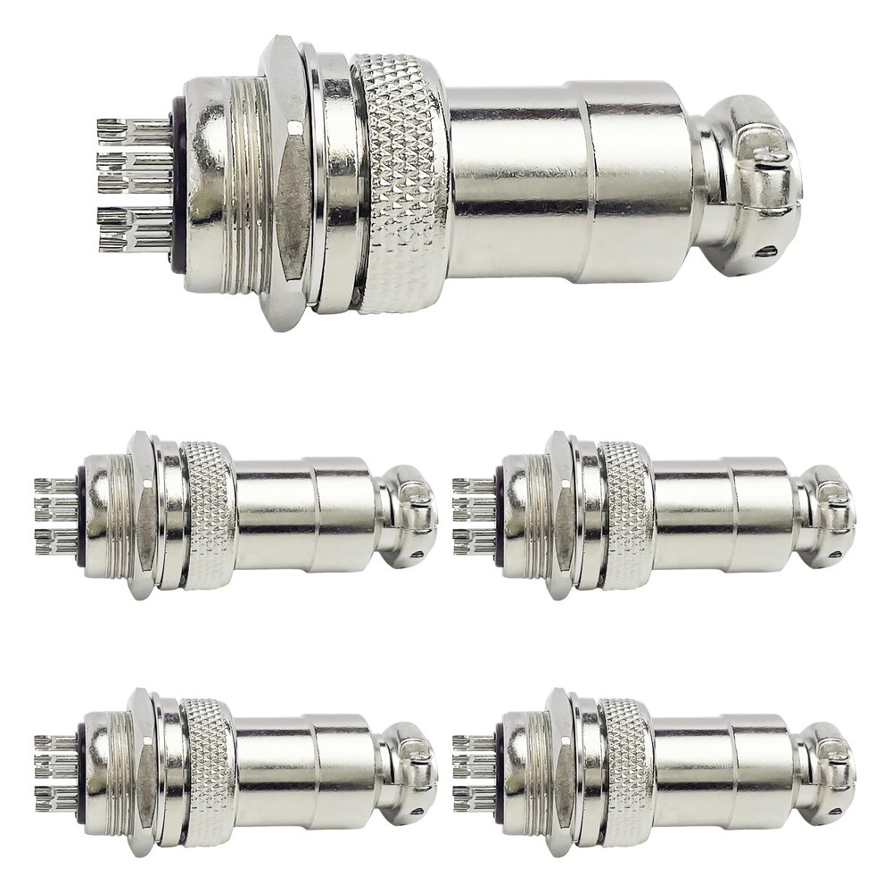 GX20, 8-Pin, Panel-Mount, Circular Connector, Male & Female, 5A 150V