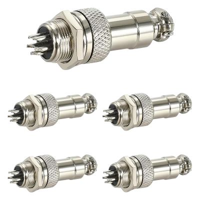 GX12, 5-Pin, Panel-Mount, Circular Connector, Male & Female, 5A 125V