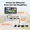 PANOOB 8CH H.265 Network Video Recorder Build in Monitor, 4K 8 PoE Ports NVR, Remote Access, Motion Alarm, 24/7 Recording, Smart Playback, Support 8MP/5MP/4MP/3MP PoE Cameras, Built in 2TBUp to 8TB view 2