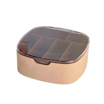 YUXING1205 Cable Management Box Data Cable Storage Box dust-Proof Compartment Multifunctional Sundries Storage Box Plastic Desktop School Supplies Sorting Box Cable Management Organiser Box(Brown)