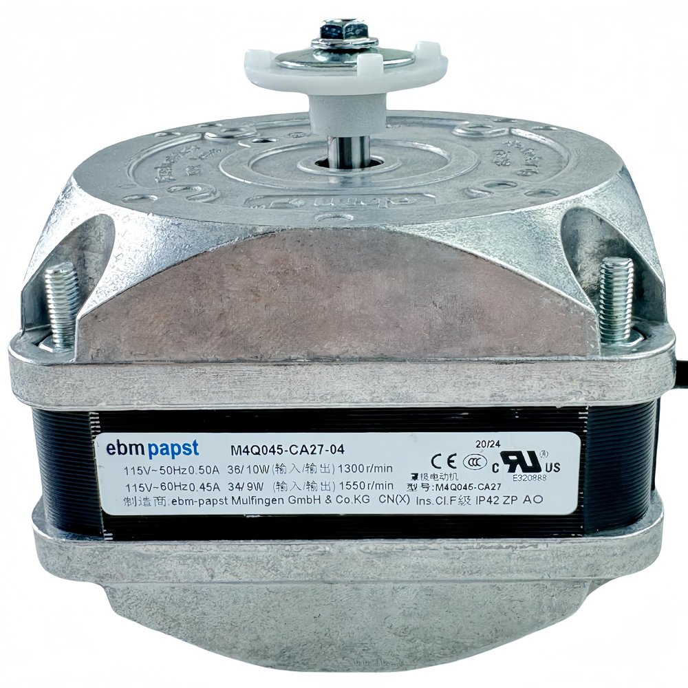 for ebm-papst M4Q045-CA27-04 Freezer Condenser Fan Motor, 115V AC Fan Motor Compatible with Qideyipe,0.45/0.5A 50Hz/60Hz 1550RPM,Refrigerator Cover Pole Motor M4Q045-CA27-04