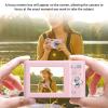2.7K Digital Camera, 8X Zoom Video Camera Camcorder Autofocus with 2.4 Inch Screen, 48MP Portable Travel Camera Support 128GB for Selfie Vlogging (Roseate) view 3