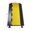 BEILOCKERY Rubber Cable Protector Ramp, 5 Channel Heavy Duty Wire Hose Protector, 20000 lbs Load Capacity Traffic Floor Driveway Speed Bump view 2