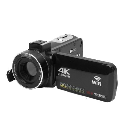 4K HD Video Camera Camcorder, 18X Zoom Digital Camera with 3 Inch Rotation Touchscreen, 56MP Portable Video Recorder with Remote for Travel Vlogging