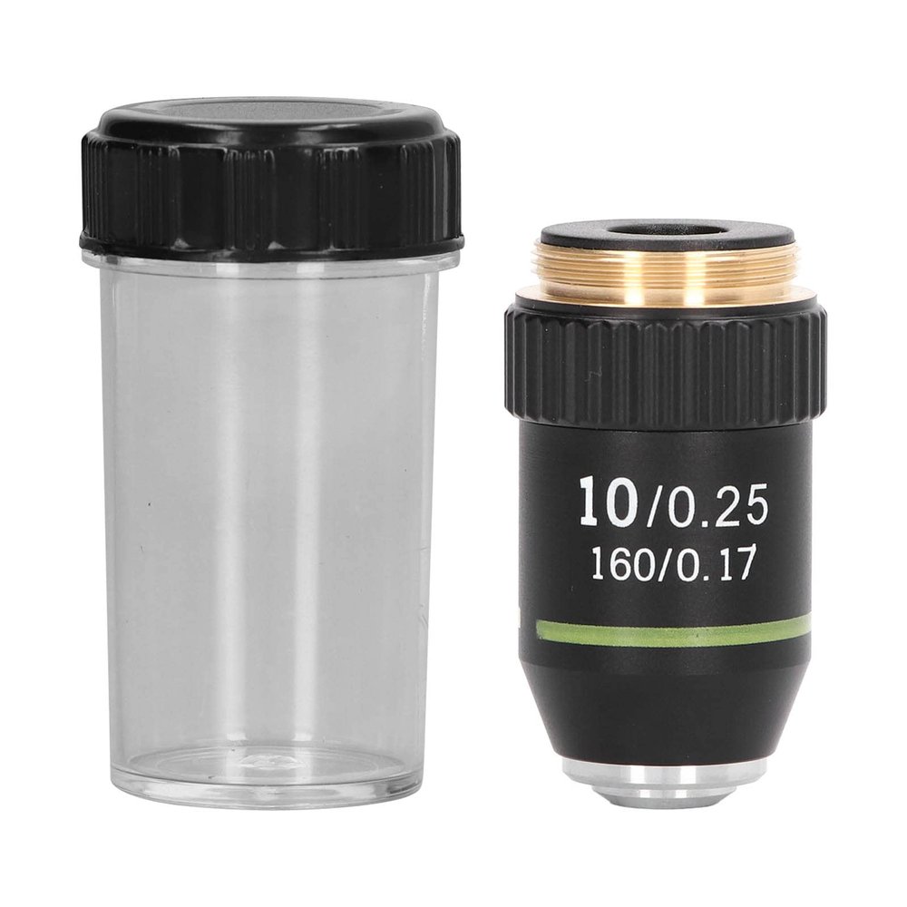 10X Microscope Lens Achromatic Objective Microscope Accessory with 20.2mm RMS Interface for Replacement
