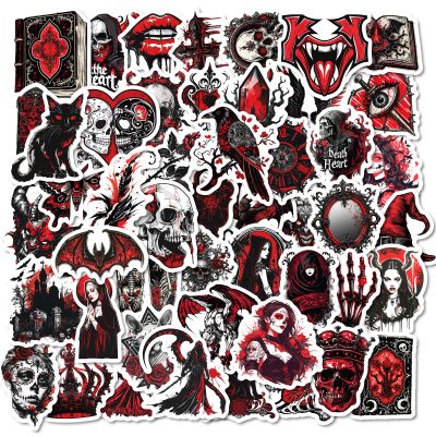 100Pcs Gothic Stickers Pack, Graffiti Skull Decals Stickers for Laptop Journal Skateboard Water Bottle Computer Motorcycle, Waterproof Vinyl Horror Stickers for Adults