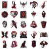100Pcs Gothic Stickers Pack, Graffiti Skull Decals Stickers for Laptop Journal Skateboard Water Bottle Computer Motorcycle, Waterproof Vinyl Horror Stickers for Adults view 2