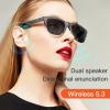 AOJUIGO Smart Glasses,Polarized Sunglasses with Bluetooth Speaker,Athletic/Outdoor UV Protection Voice Control,Unisex Smart glasses (F07) view 2